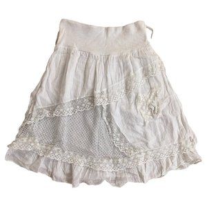 🍓FAIRYCORE WHITE LACE RUFFLE SKIRT🍓